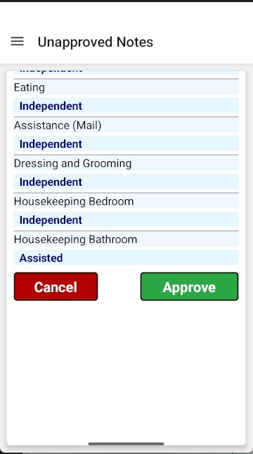 Guardian Mobile App Note Approval